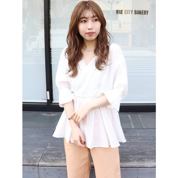 シアーカシュクールシャツ[品番：MKSW0043639]｜MURUA（ムルーア