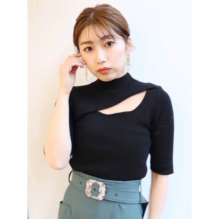 変形ネックタートルニット[品番：MKSW0043150]｜MURUA（ムルーア