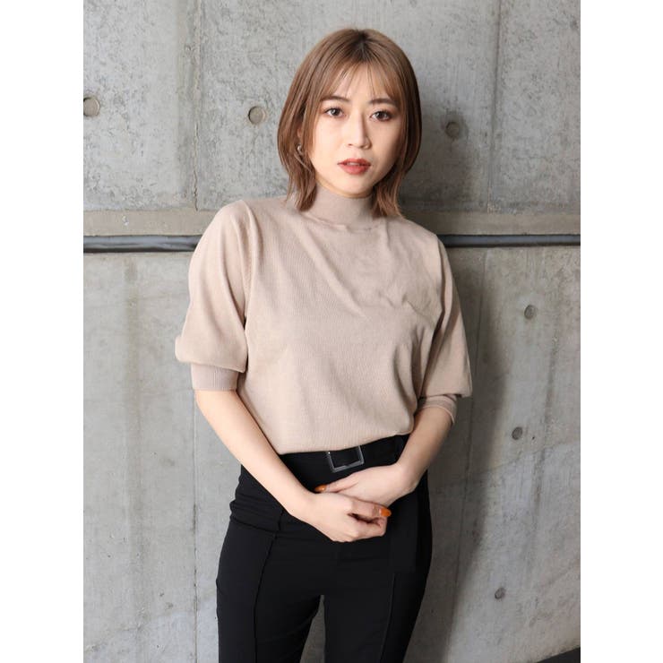 ハーフスリーブパフニット[品番：MKSW0043114]｜MURUA（ムルーア