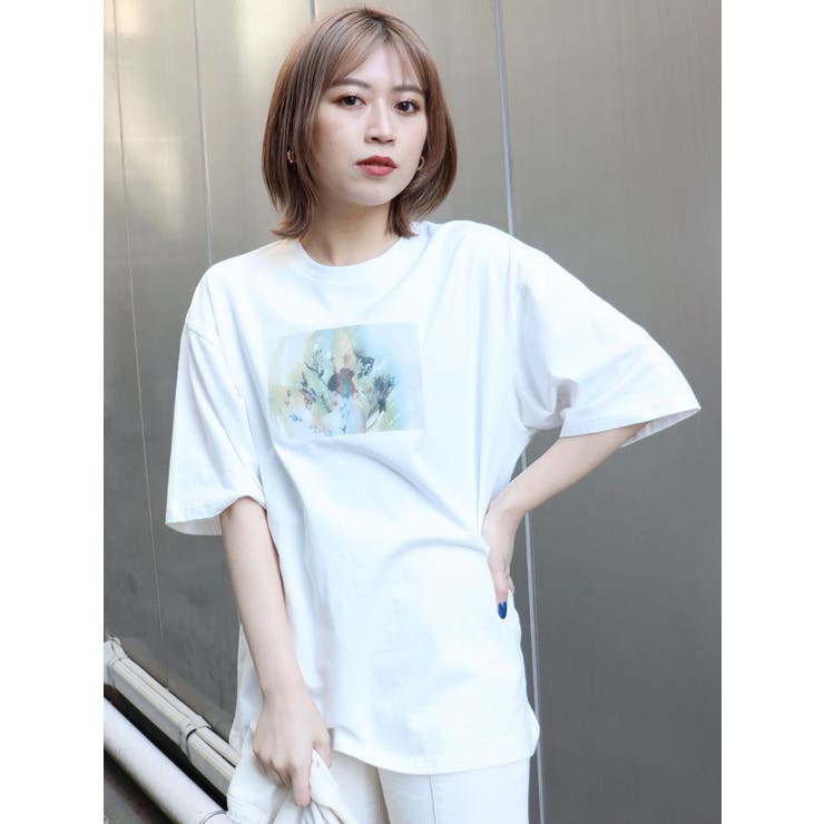 MURUA - MURUA プリント  Tシャツ 楽天市場】MURUA (ムルーア) テクノプリント Tシャツ
