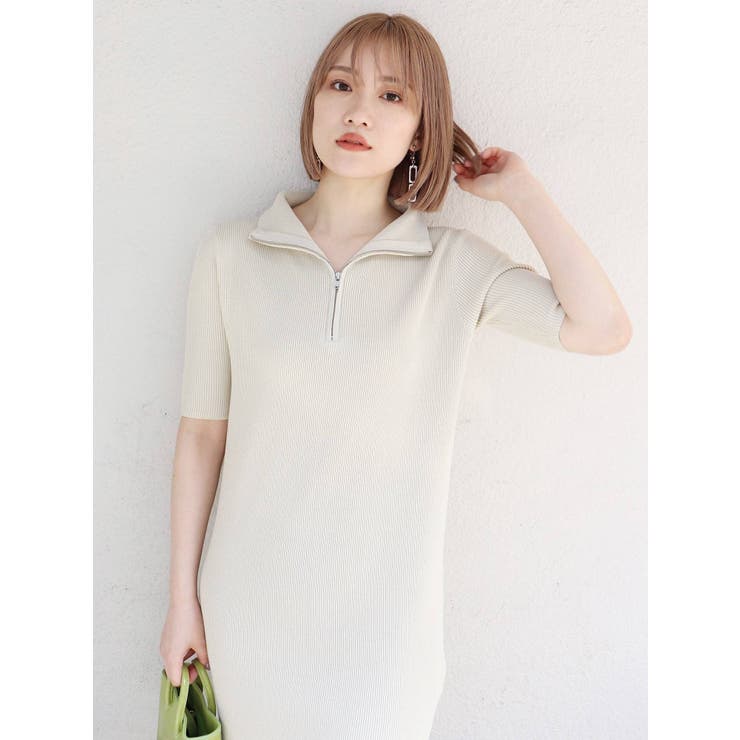 ハーフジップスリットワンピース[品番：MKSW0044803]｜MURUA