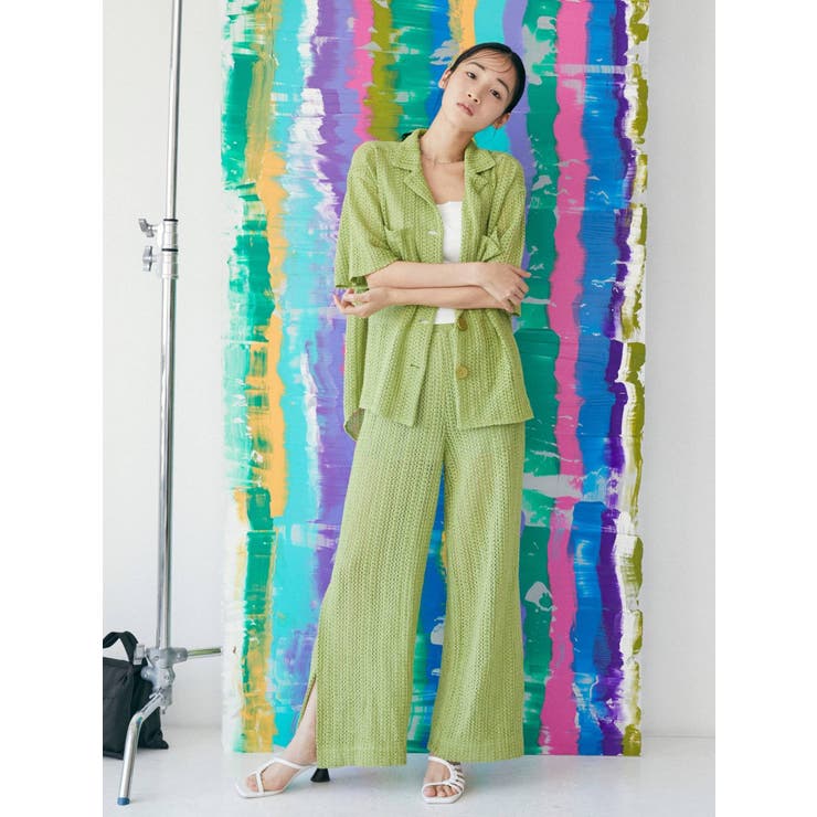 メッシュスリットパンツ【セットアップ着用可】[品番
