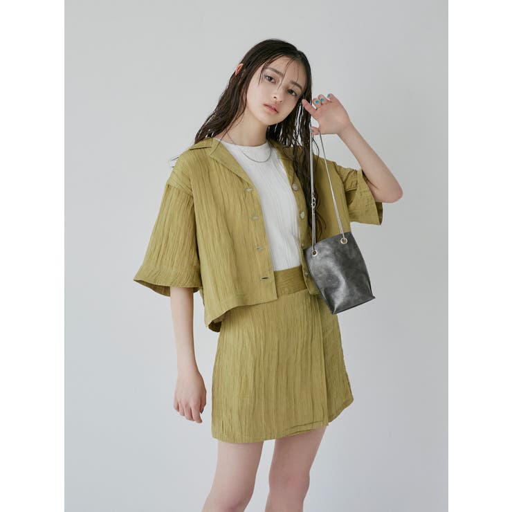 ハイウエストラップミニスカート【セットアップ着用可】[品番