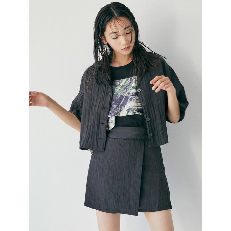 ハイウエストラップミニスカート【セットアップ着用可】[品番