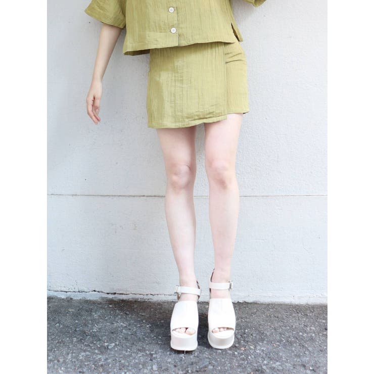 イエロー | ハイウエストラップミニスカート【セットアップ着用可】 | MURUA
