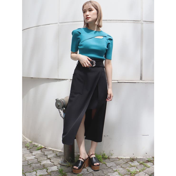 Ameri CONSTRUCTIVE KNIT TOPS 長袖