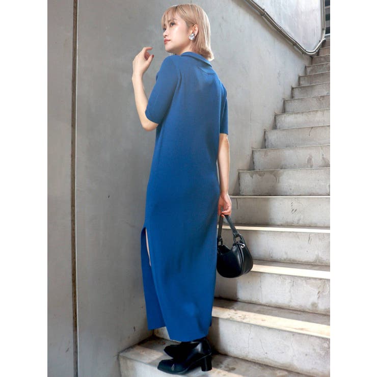 ハーフジップスリットワンピース[品番：MKSW0045214]｜MURUA（ムルーア