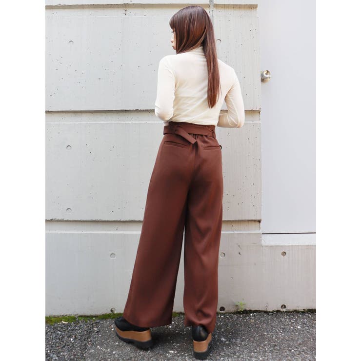ハイウエストタックワイドパンツ[品番：MKSW0045879]｜MURUA
