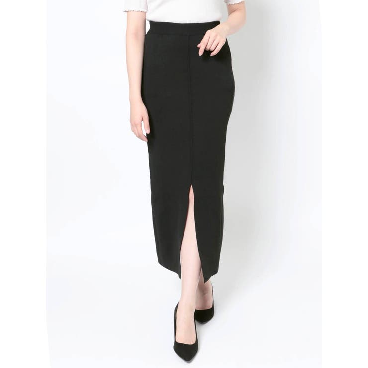 ブラック | タイトスリットニットスカート | MURUA