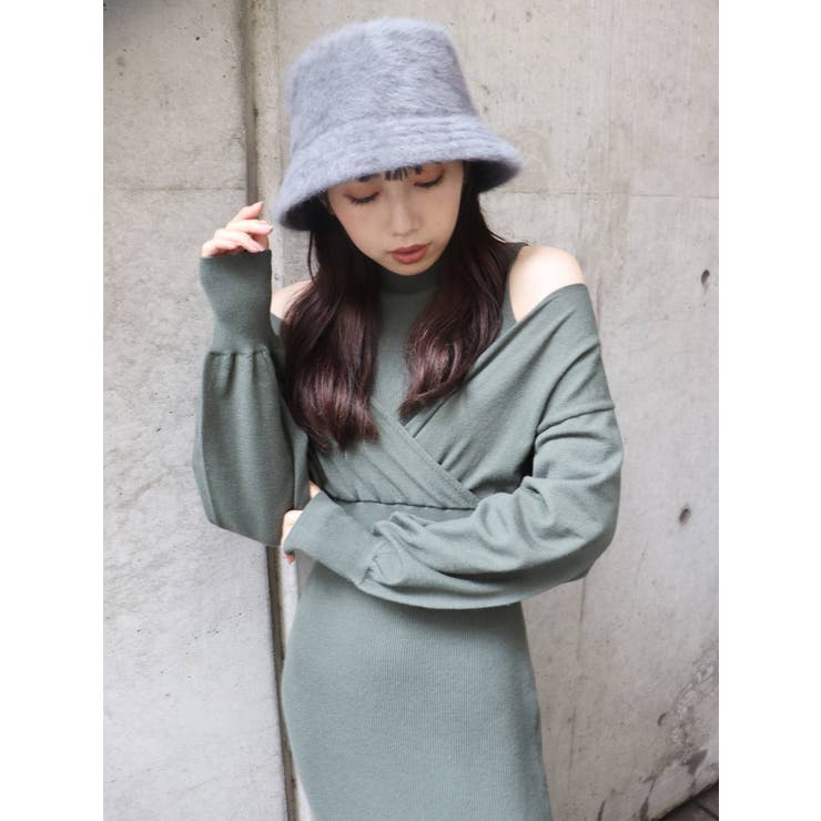 カシュクールコンビニットワンピース[品番：MKSW0047839]｜MURUA