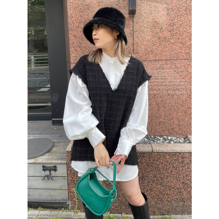 ルーズベストシャツワンピース【セット販売】[品番：MKSW0045825