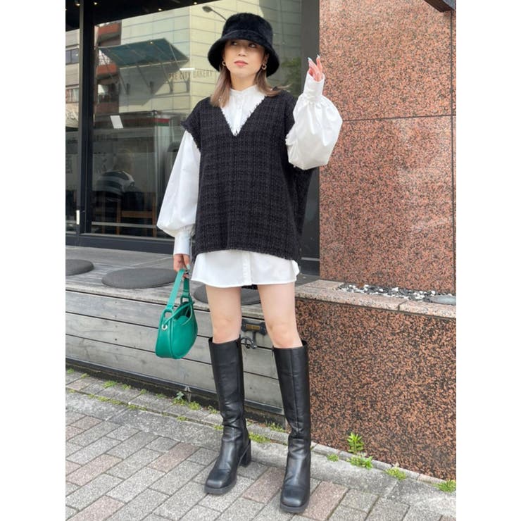 ルーズベストシャツワンピース【セット販売】[品番：MKSW0045825