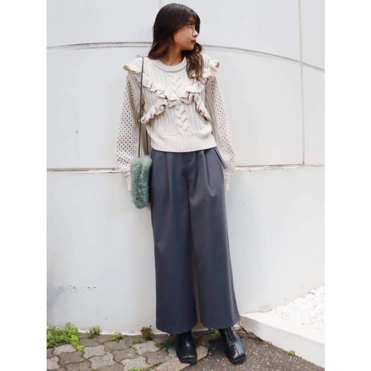 ベルトタックワイドパンツ[品番：MKSW0047912]｜MURUA（ムルーア