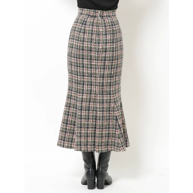 ツイードマーメイドスカート【セットアップ着用可】[品番：MKSW0046169