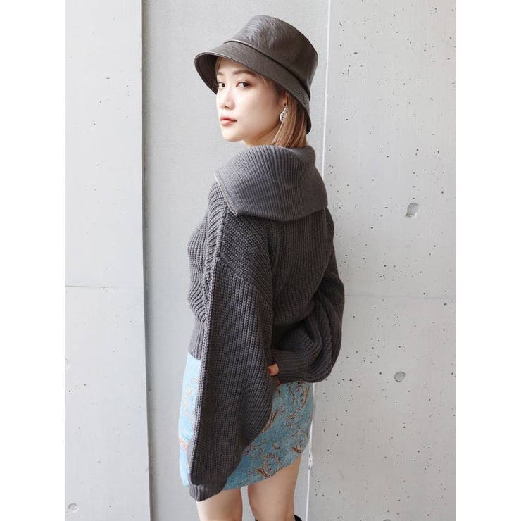 ZIPショートニット[品番：MKSW0046553]｜MURUA（ムルーア）の