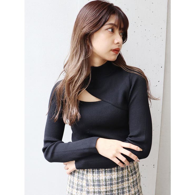 ブラック | チャイナタイトニット | MURUA