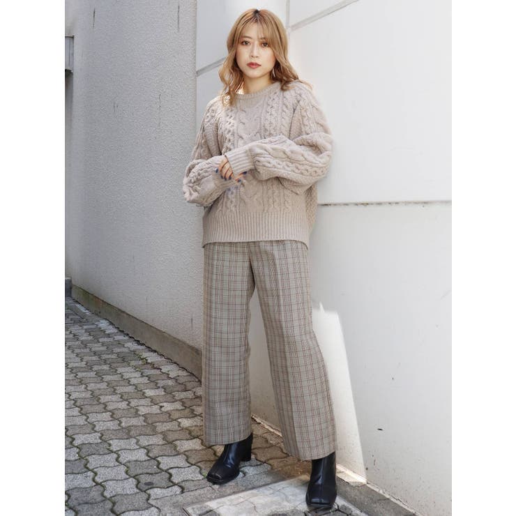 WEB限定 ITEM】ボリュームケーブルニット[品番：MKSW0047469]｜MURUA