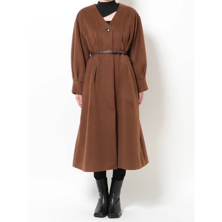 オーバースリーブノーカラーコート[品番：MKSW0047215]｜MURUA