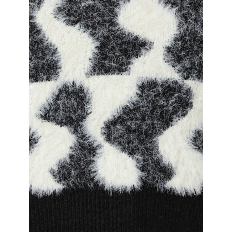 ウェーブチェッカーフラッグニット[品番：MKSW0047886]｜MURUA