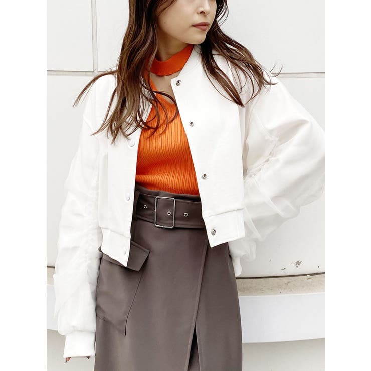 ホワイト | シアードッキングブルゾン | MURUA