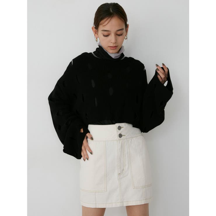 ハイウエストタイトミニスカート[品番：MKSW0048901]｜MURUA（ムルーア