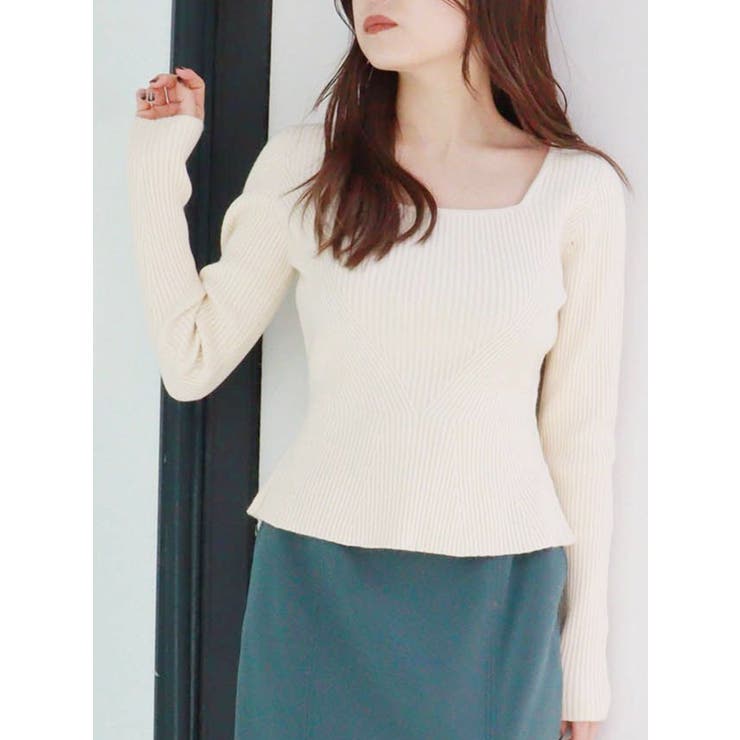 ショートペプラムニット | MURUA | 詳細画像1 