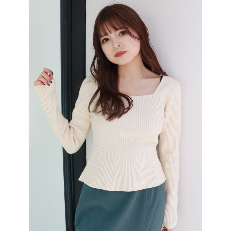 ショートペプラムニット | MURUA | 詳細画像2 