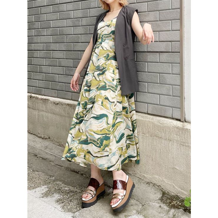 グリーン | インクプリントキャミワンピース【WEB限定】 | MURUA