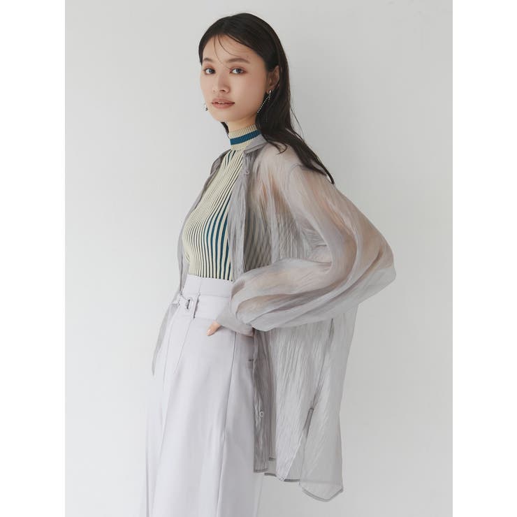 シアーシャイニーボリュームシャツ[品番：MKSW0049871]｜MURUA