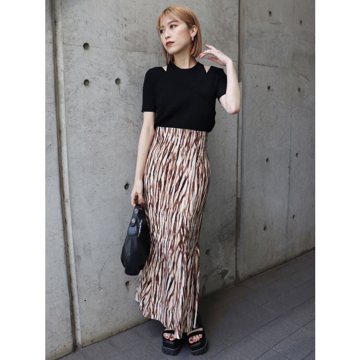 バックスリットハイウエストマーメイドスカート | MURUA | 詳細画像3 