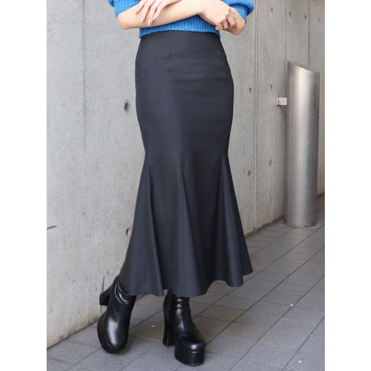 ブラック | バックスリットハイウエストマーメイドスカート | MURUA