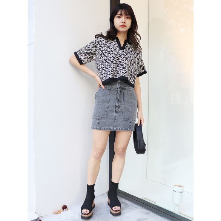 モノグラムハーフスリーブニットポロ | MURUA | 詳細画像21 