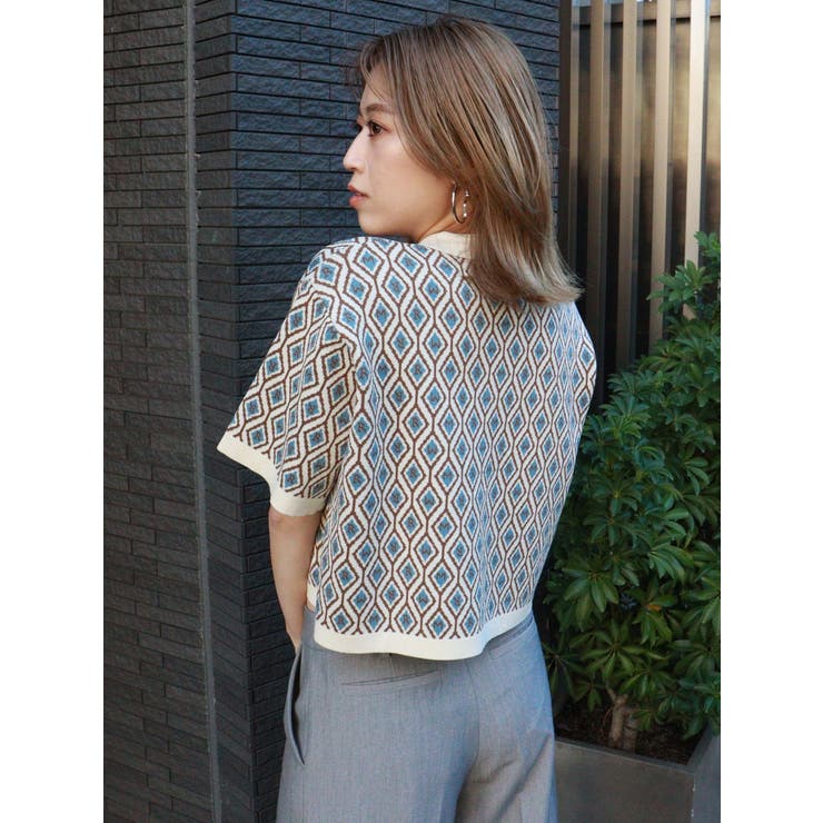 モノグラムハーフスリーブニットポロ | MURUA | 詳細画像35 