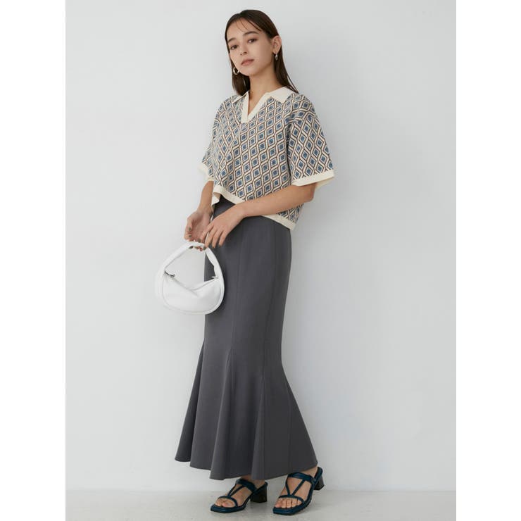 モノグラムハーフスリーブニットポロ | MURUA | 詳細画像4 