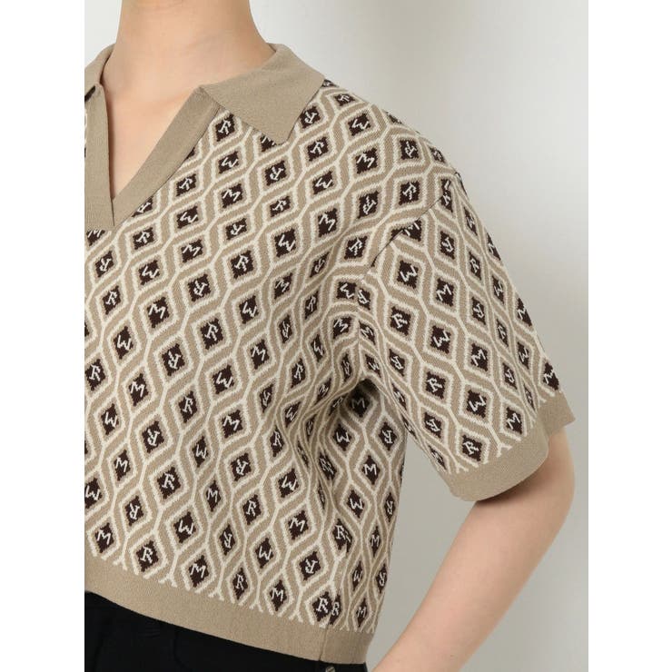 モノグラムハーフスリーブニットポロ | MURUA | 詳細画像46 