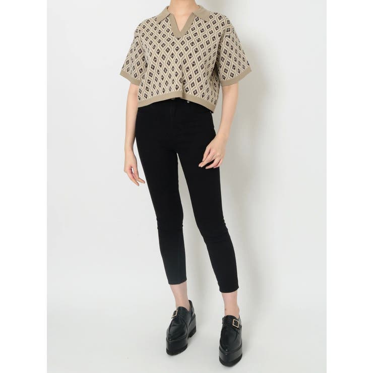 モノグラムハーフスリーブニットポロ | MURUA | 詳細画像48 