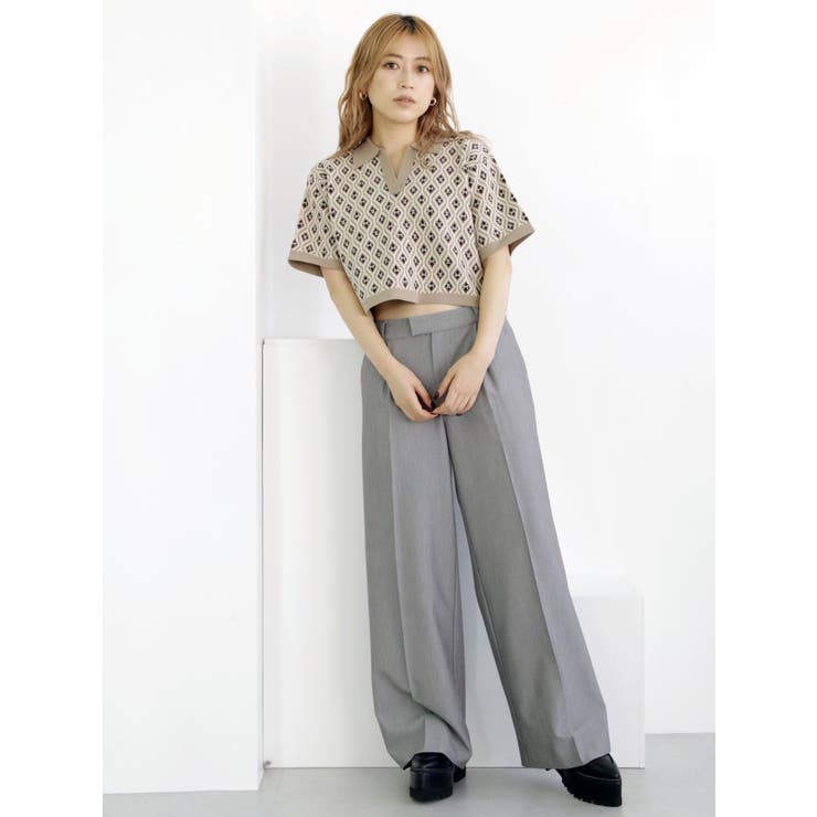 モノグラムハーフスリーブニットポロ | MURUA | 詳細画像6 