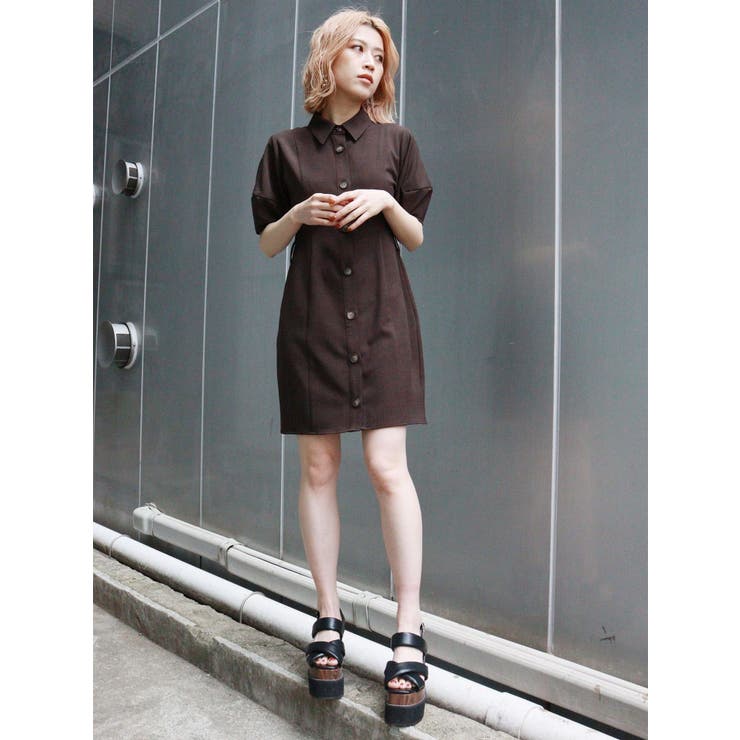 ★MURAL★MagnumGirlsJapan着用★ミューラル★ミニワンピース★ ジャケットデザインミニワンピース[品番：MKSW0055881]｜MURUA