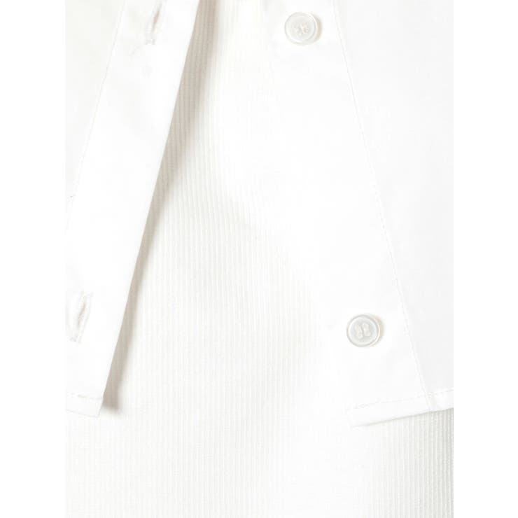 【返品?交換対象商品】 レイヤードクロップドシャツ[品番：MKSW0051077]｜MURUA トップス