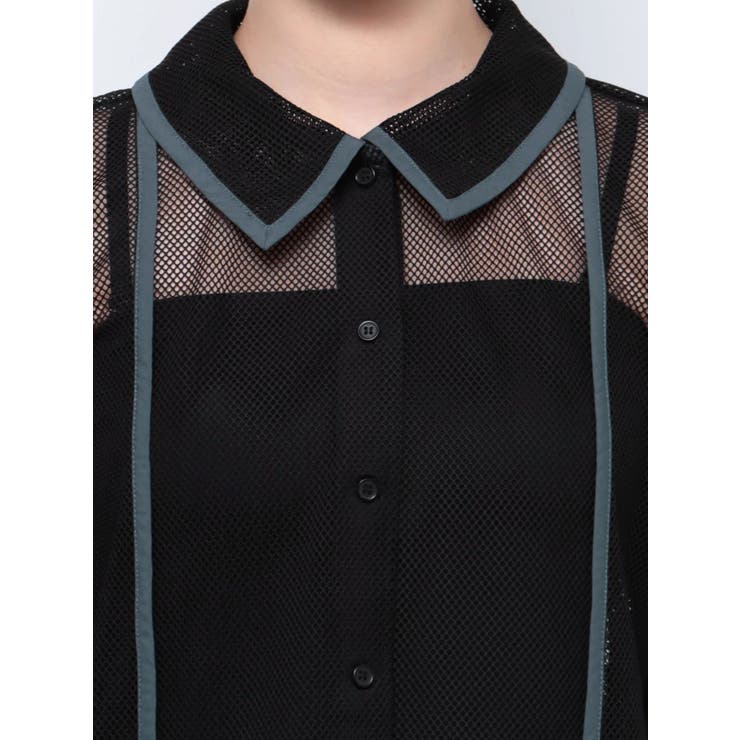 パイピングメッシュシャツ | MURUA | 詳細画像16 