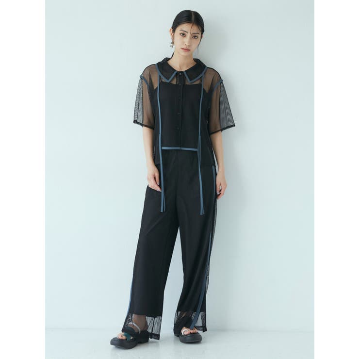 パイピングメッシュシャツ | MURUA | 詳細画像5 