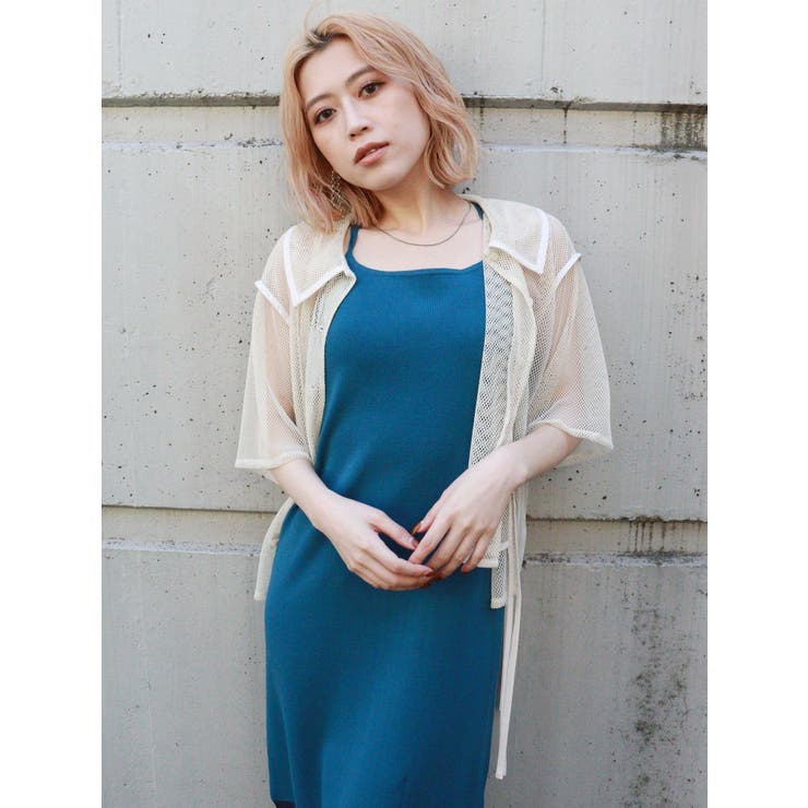 パイピングメッシュシャツ | MURUA | 詳細画像8 