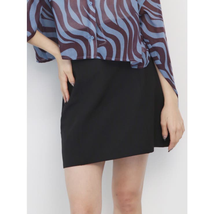 ブラック | ワイドベルトミニスカート | MURUA