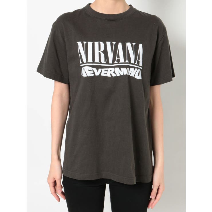 ホワイト】【NIRVANA】ジャケットプリントTシャツ[品番：MKSW0051546