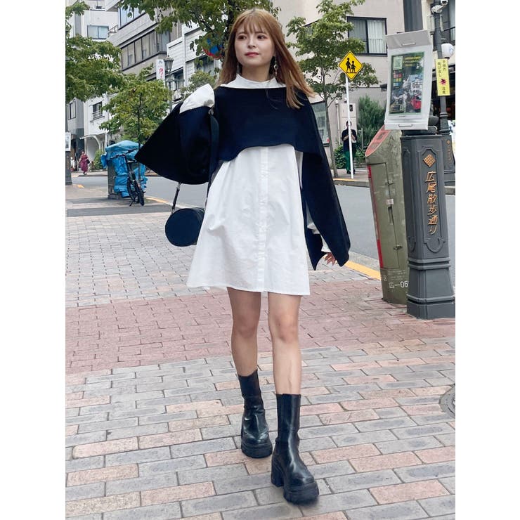 レイヤードニットシャツワンピース | MURUA | 詳細画像18 