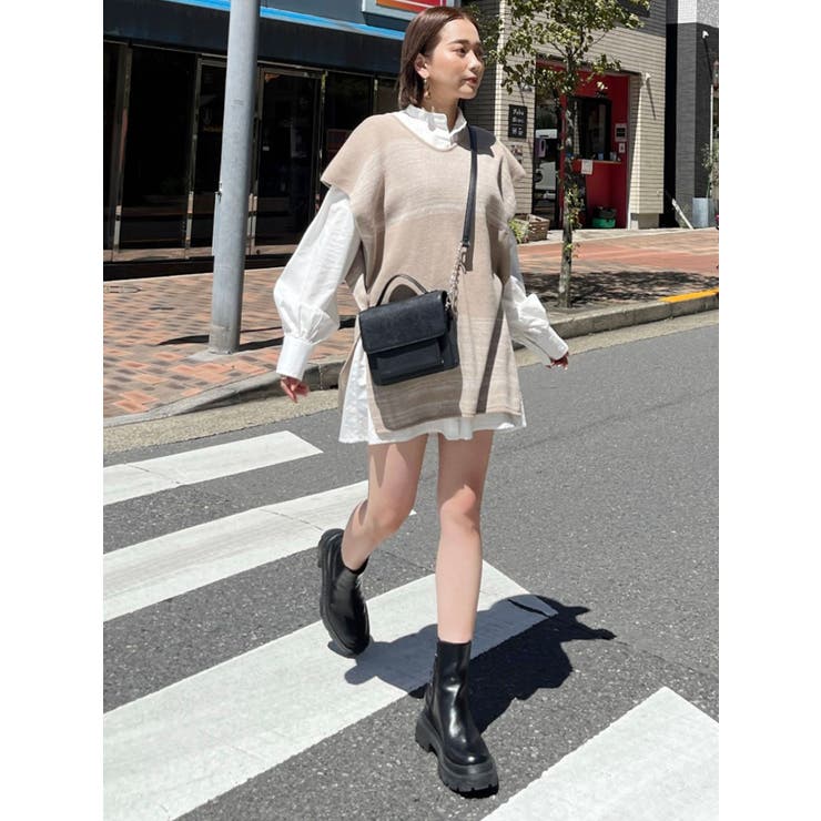 レイヤードニットシャツワンピース | MURUA | 詳細画像2 