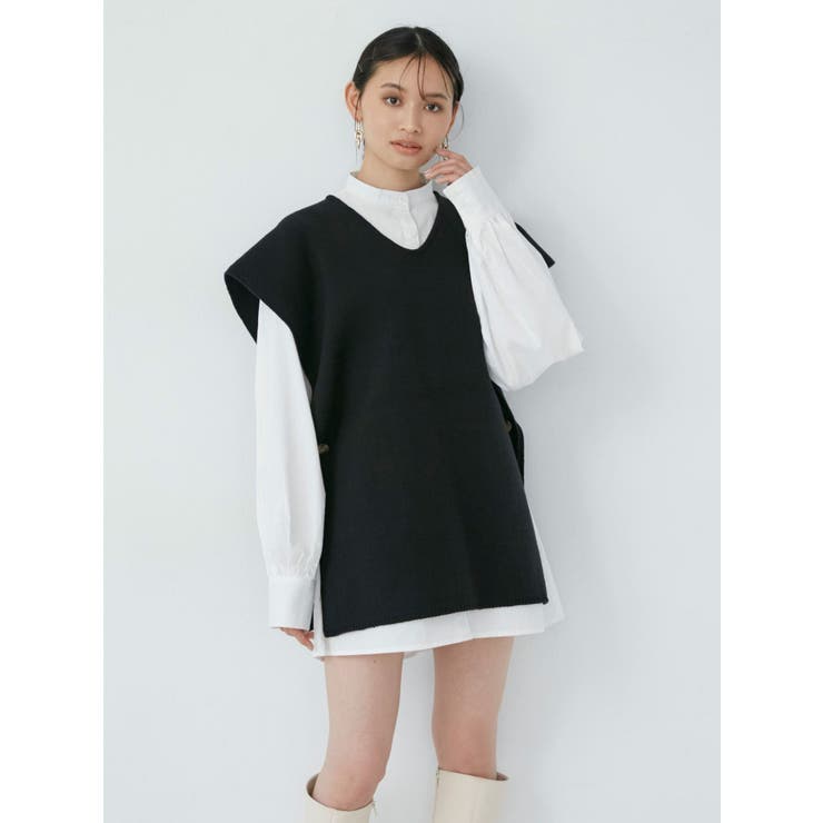 レイヤードニットシャツワンピース | MURUA | 詳細画像20 