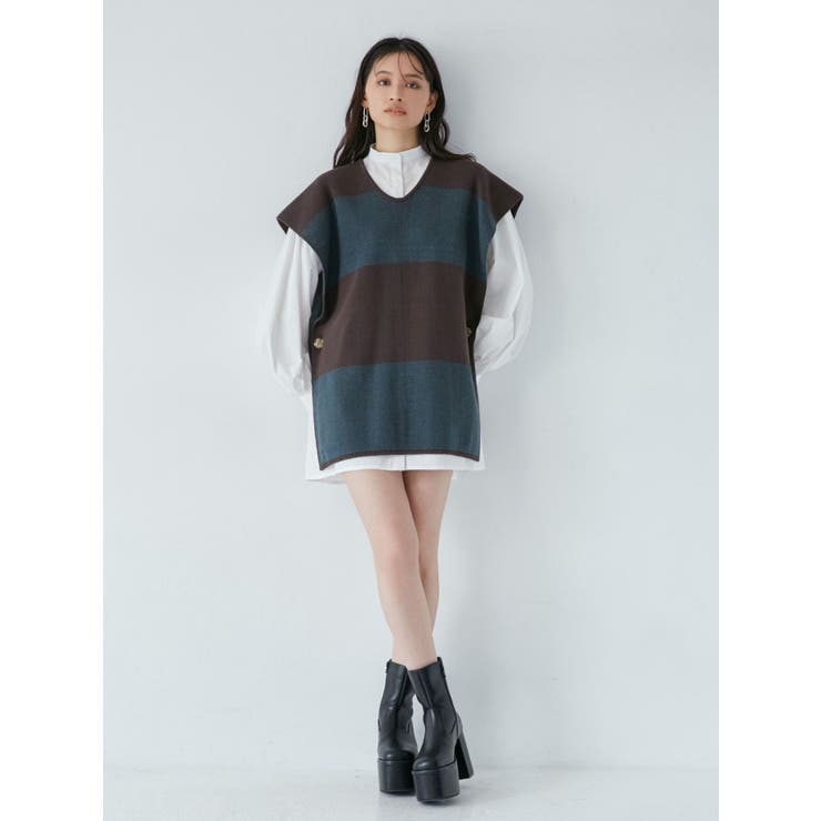 レイヤードニットシャツワンピース | MURUA | 詳細画像26 