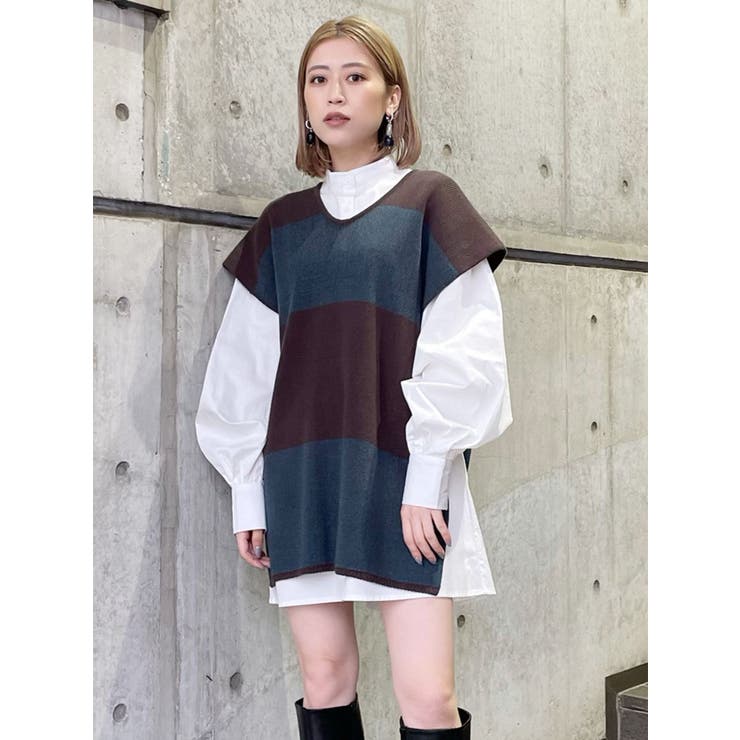 レイヤードニットシャツワンピース | MURUA | 詳細画像40 