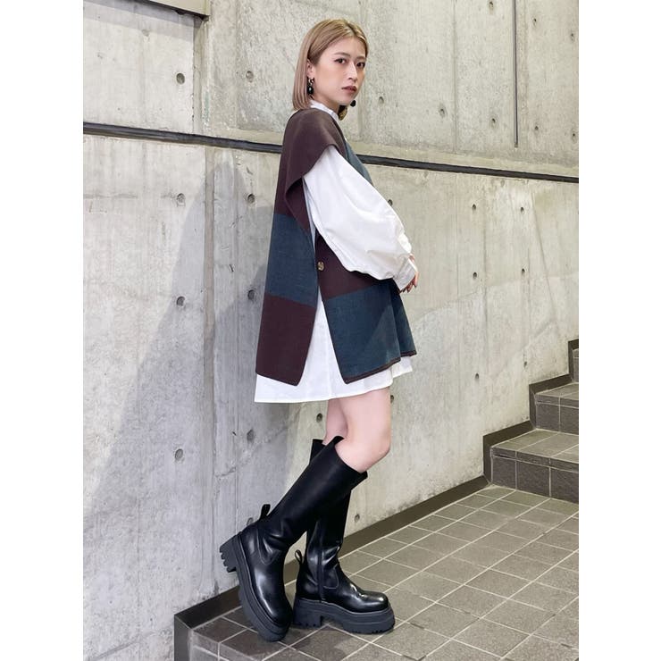 レイヤードニットシャツワンピース | MURUA | 詳細画像43 